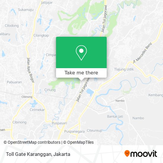 Toll Gate Karanggan map