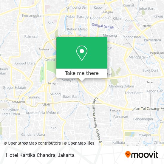 Hotel Kartika Chandra map