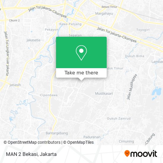 MAN 2 Bekasi map