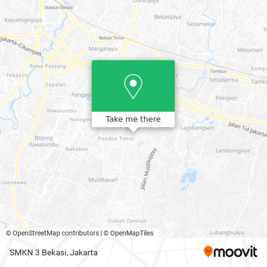 SMKN 3 Bekasi map
