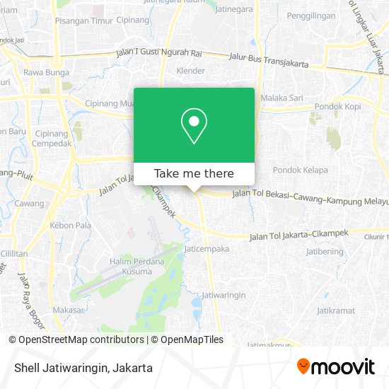 Shell Jatiwaringin map