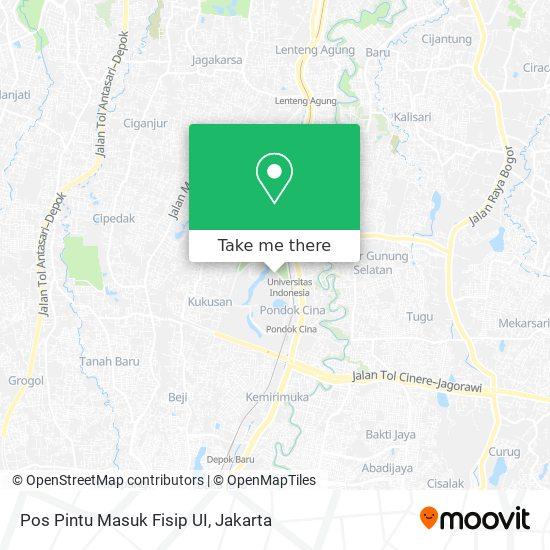 Pos Pintu Masuk Fisip UI map