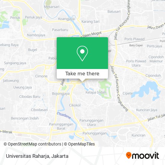 Universitas Raharja map