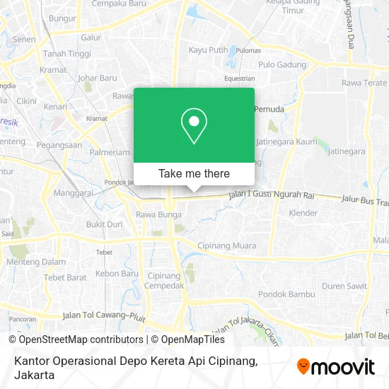 Kantor Operasional Depo Kereta Api Cipinang map