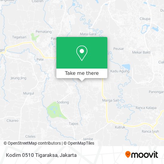 Kodim 0510 Tigaraksa map