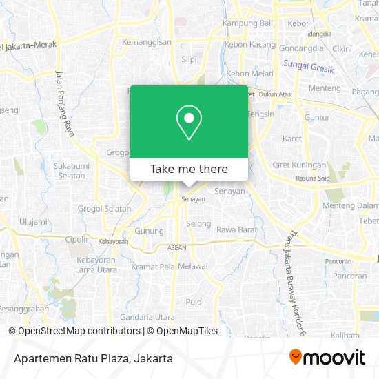 Apartemen Ratu Plaza map