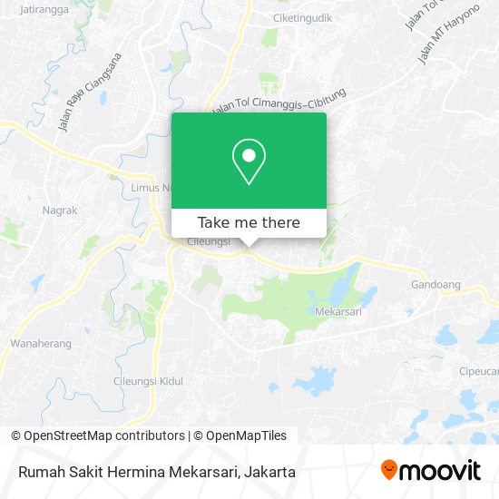 Rumah Sakit Hermina Mekarsari map