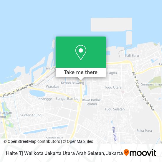 Halte Tj Walikota Jakarta Utara Arah Selatan map