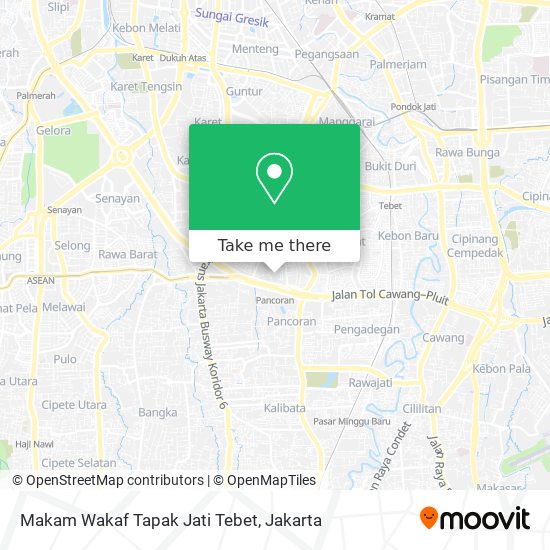 Makam Wakaf Tapak Jati Tebet map