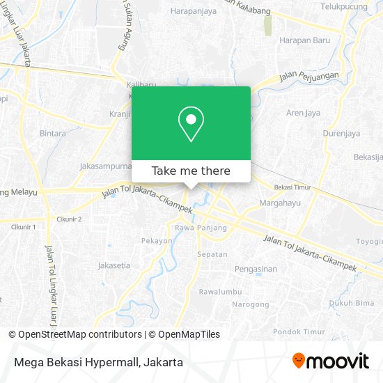 Mega Bekasi Hypermall map