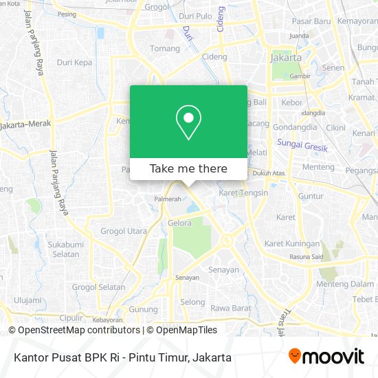 Kantor Pusat BPK Ri - Pintu Timur map