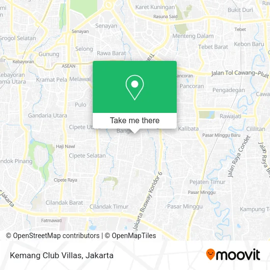Kemang Club Villas map