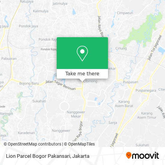 Lion Parcel Bogor Pakansari map
