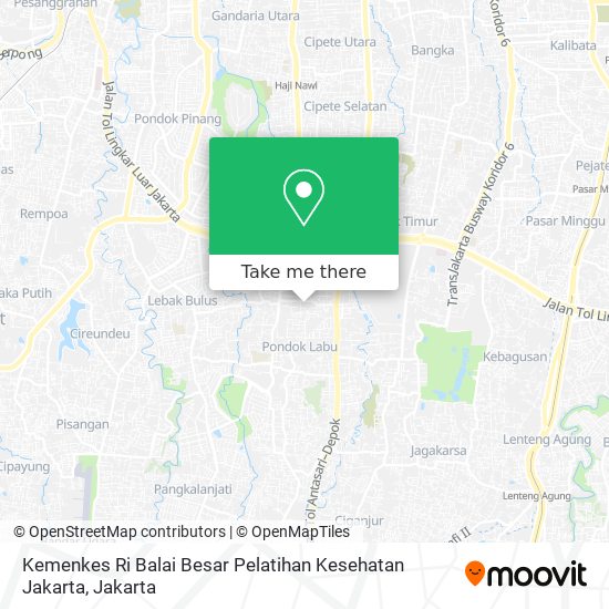 Kemenkes Ri Balai Besar Pelatihan Kesehatan Jakarta map