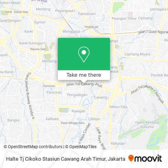 Halte Tj Cikoko Stasiun Cawang Arah Timur map