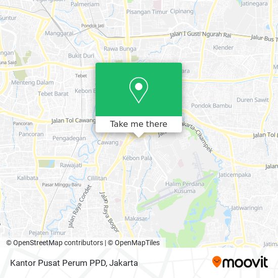 Kantor Pusat Perum PPD map