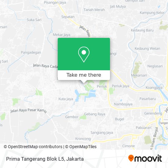 Prima Tangerang Blok L5 map