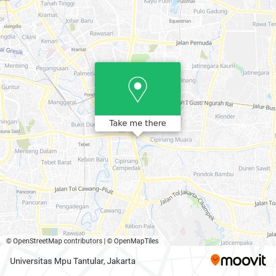 Universitas Mpu Tantular map