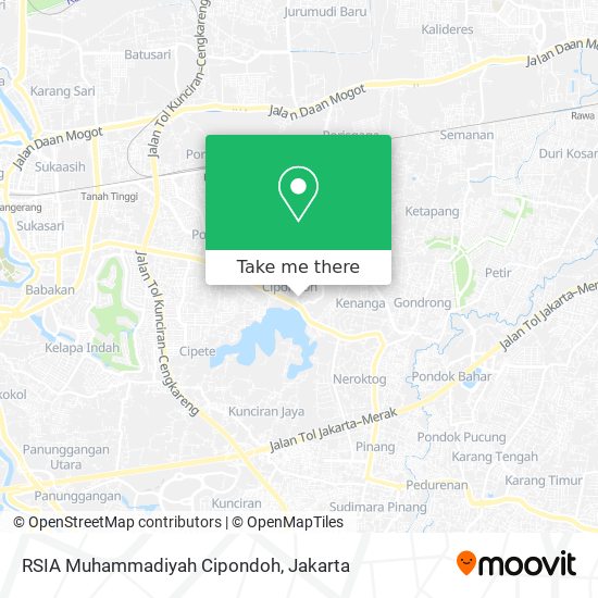 RSIA Muhammadiyah Cipondoh map