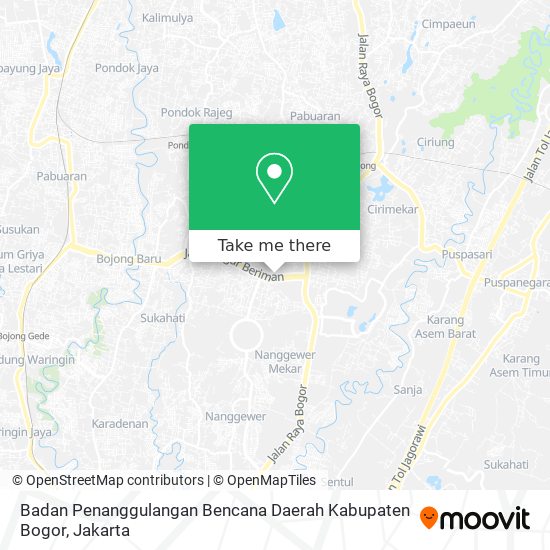 Badan Penanggulangan Bencana Daerah Kabupaten Bogor map