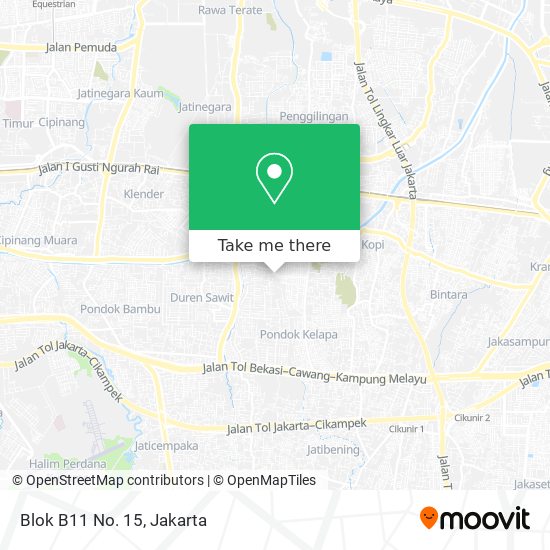 Blok B11 No. 15 map