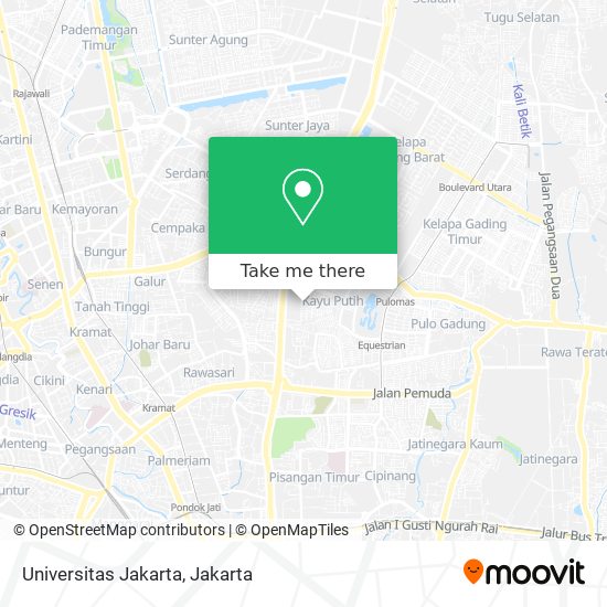 Universitas Jakarta map