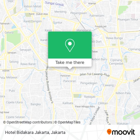 Hotel Bidakara Jakarta map
