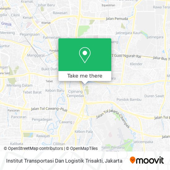 Institut Transportasi Dan Logistik Trisakti map