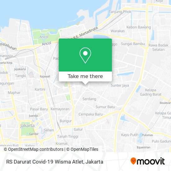 RS Darurat Covid-19 Wisma Atlet map