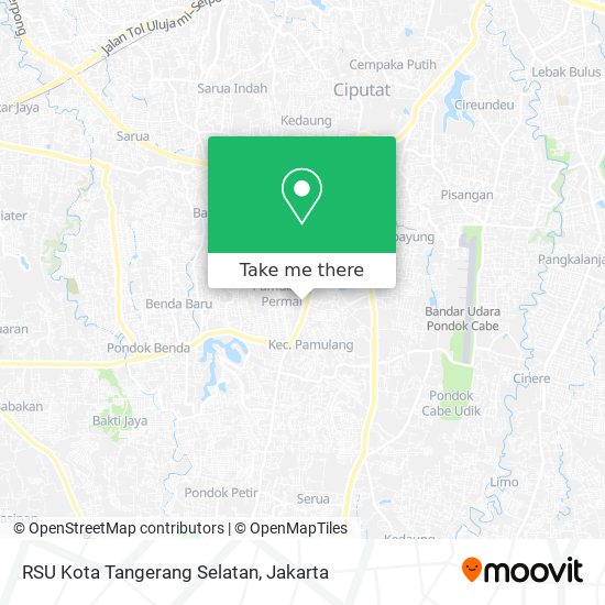 RSU Kota Tangerang Selatan map