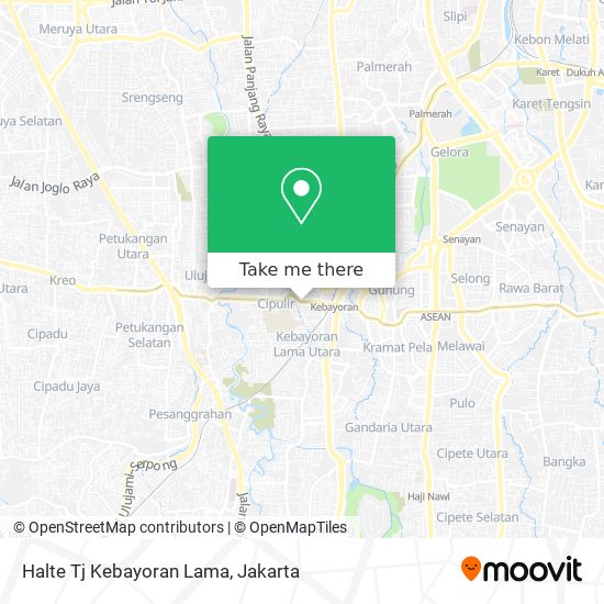 Halte Tj Kebayoran Lama map