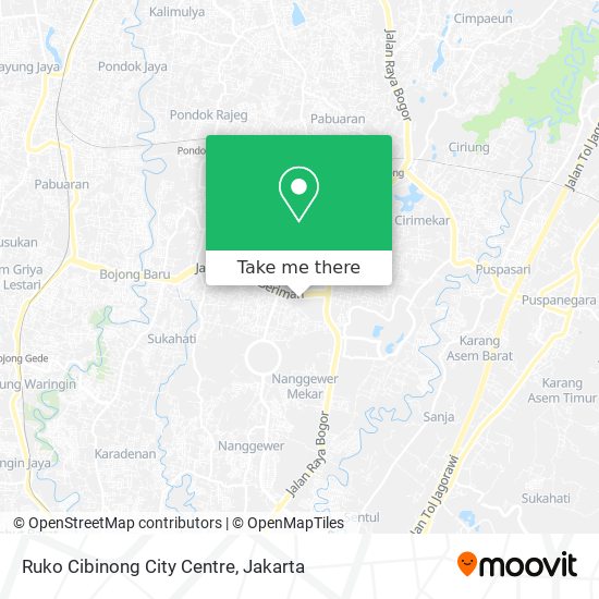 Ruko Cibinong City Centre map