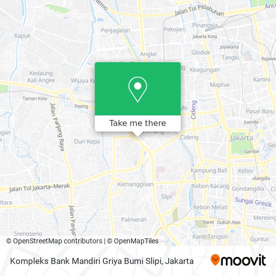 Kompleks Bank Mandiri Griya Bumi Slipi map