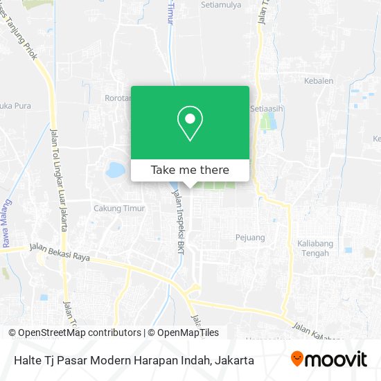 Halte Tj Pasar Modern Harapan Indah map