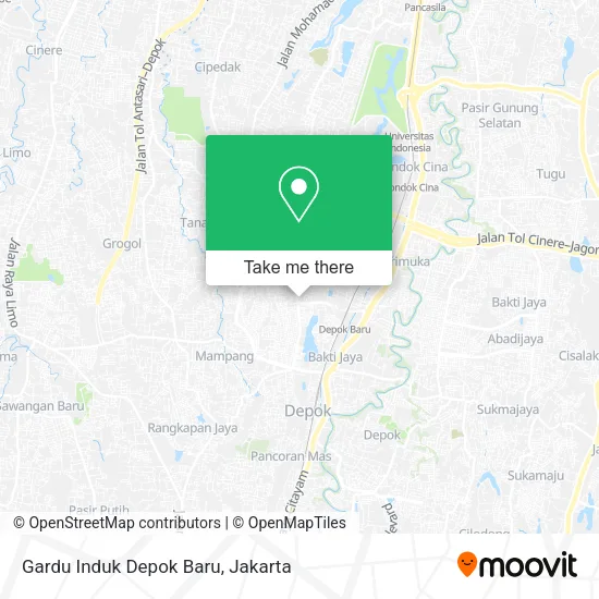 Gardu Induk Depok Baru map