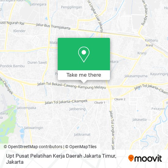 Upt Pusat Pelatihan Kerja Daerah Jakarta Timur map