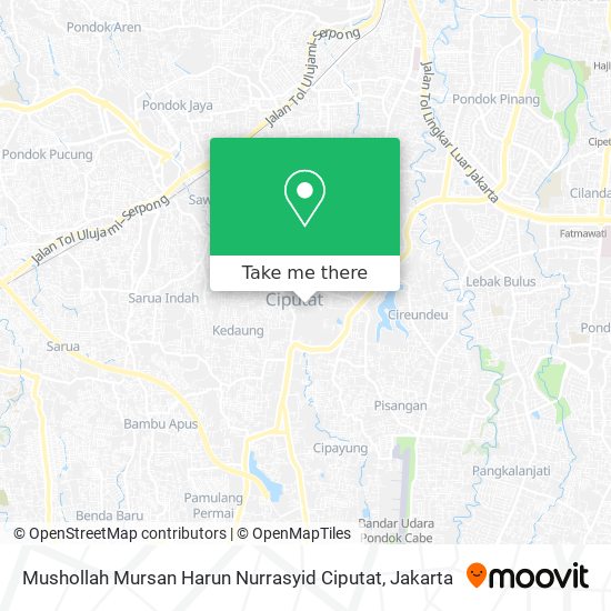 Mushollah Mursan Harun Nurrasyid Ciputat map