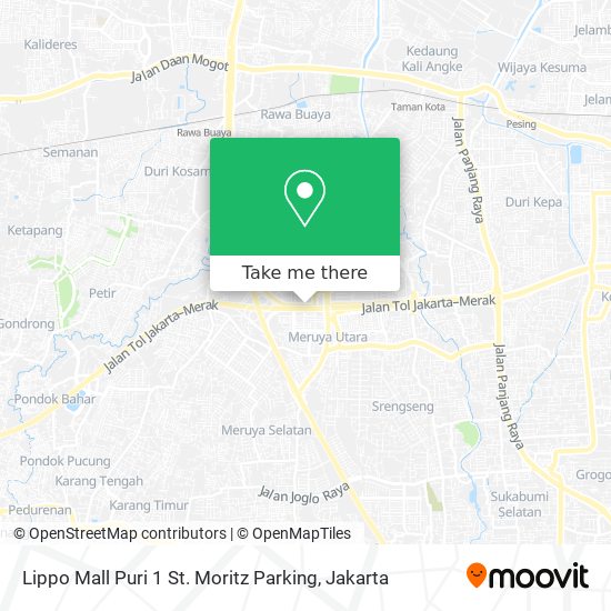 Lippo Mall Puri 1 St. Moritz Parking map