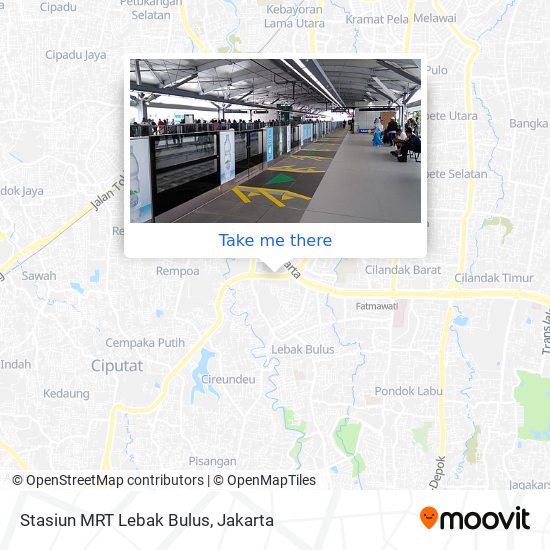 Stasiun MRT Lebak Bulus map