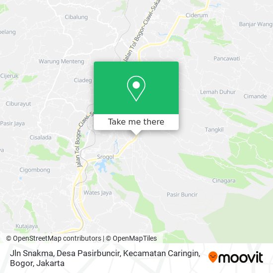 Jln Snakma, Desa Pasirbuncir, Kecamatan Caringin, Bogor map
