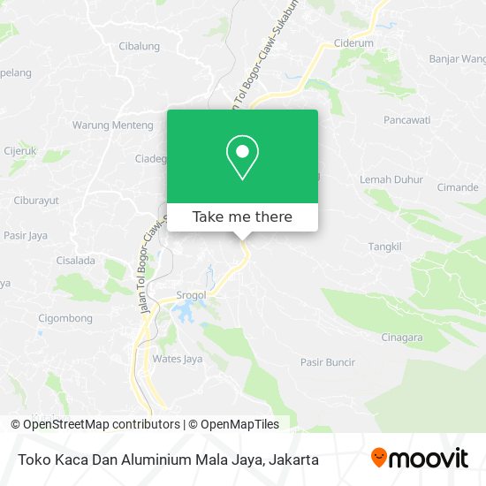 Toko Kaca Dan Aluminium Mala Jaya map