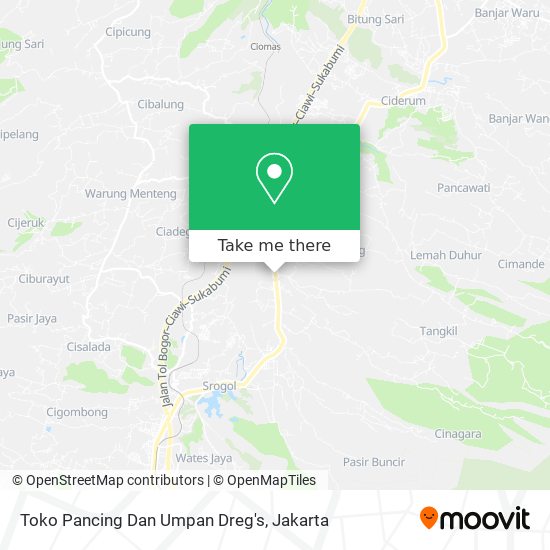Toko Pancing Dan Umpan Dreg's map