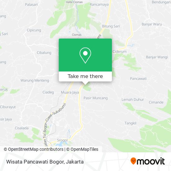 Wisata Pancawati Bogor map