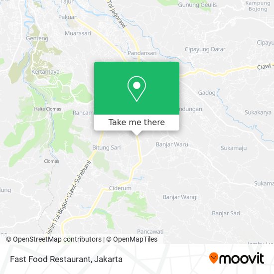 Fast Food Restaurant map