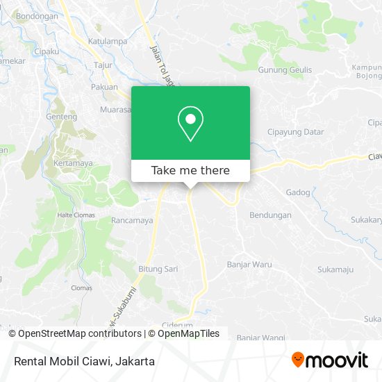 Rental Mobil Ciawi map