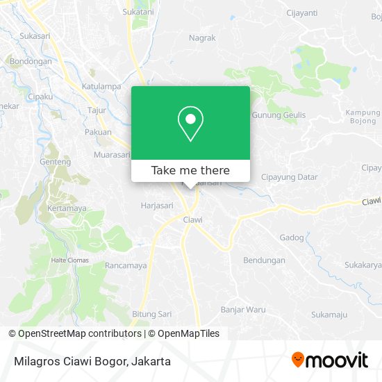 Milagros Ciawi Bogor map