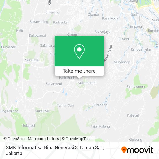 SMK Informatika Bina Generasi 3 Taman Sari map