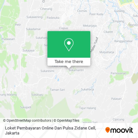 Loket Pembayaran Online Dan Pulsa Zidane Cell map