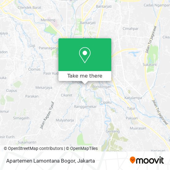 Apartemen Lamontana Bogor map