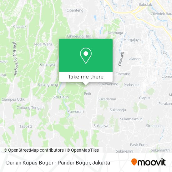 Durian Kupas Bogor - Pandur Bogor map